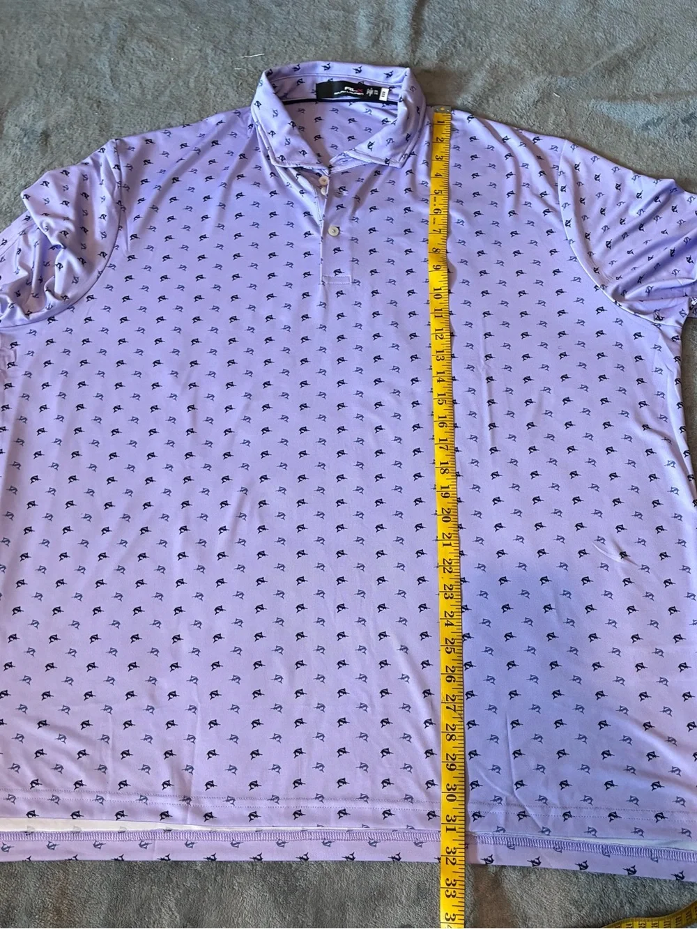 RXL Ralph Lauren Lilac Polo with  Micro Motif